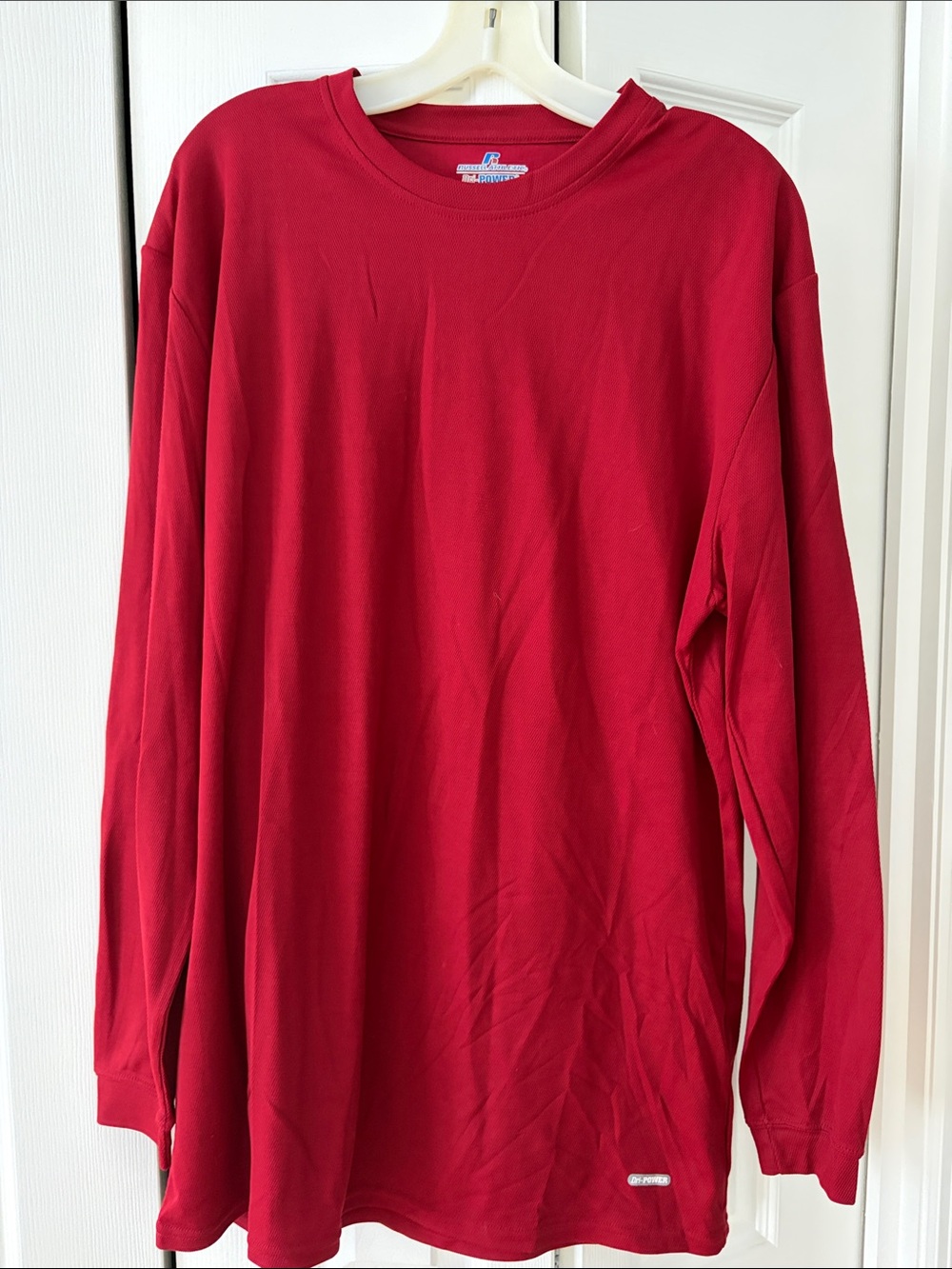 Russell Athletic Men's Red Crewneck Long Sleeve Sweater